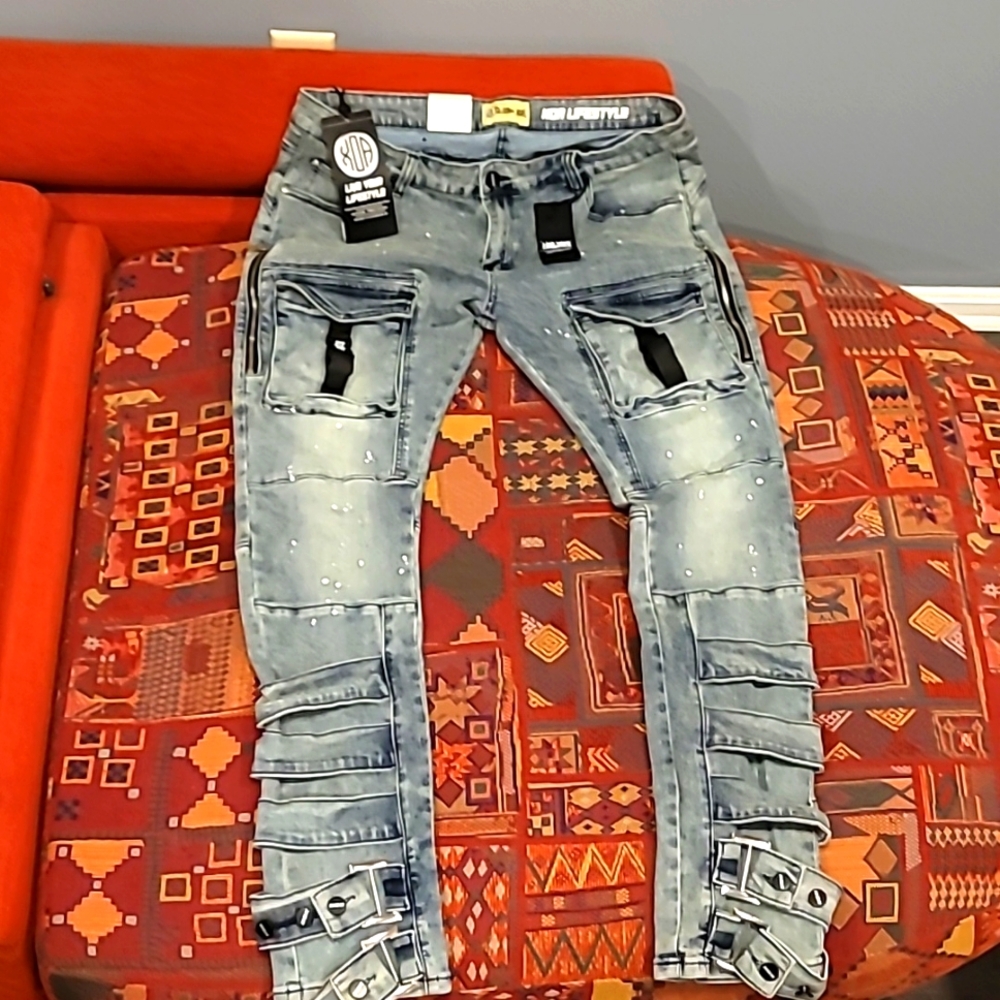 XTRA ORDINAIRE APPAREL by XOA Distressed Skinny Jeans Denim Men Size 40 NWT USA